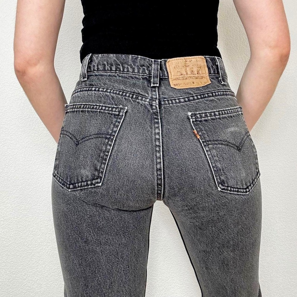 Vintage Levi's Orange Tab Slim Tapered Gray Faded - Picture 3 of 9